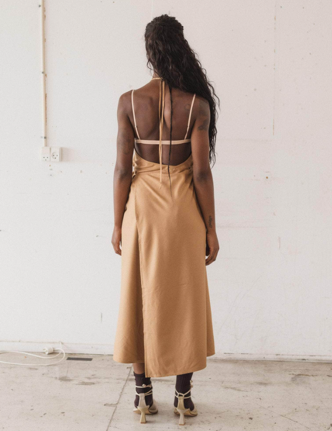 Apron Dress - Wild Silk - Bath Brown