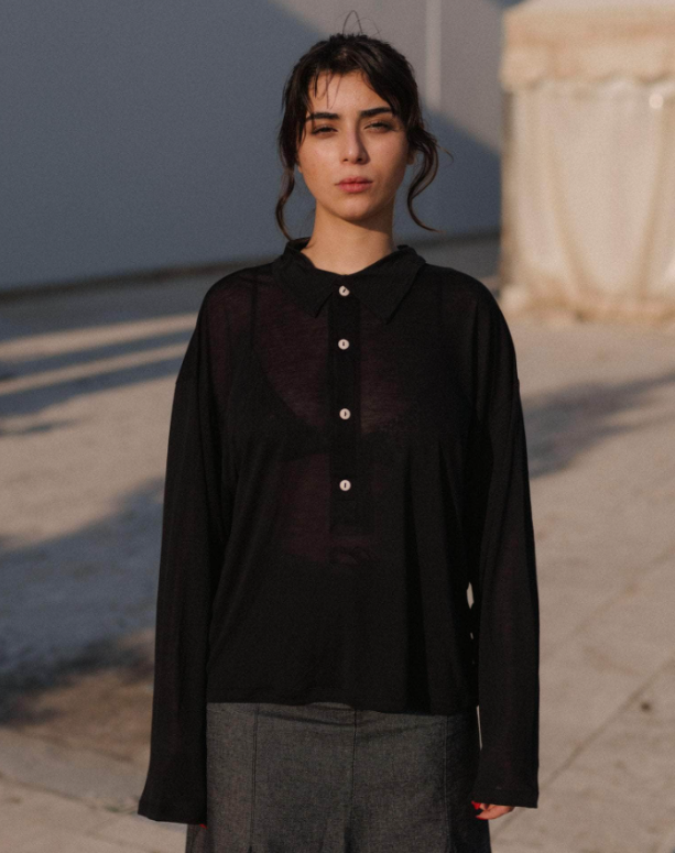 Seal Polo - Bamboo Lyocell - Black