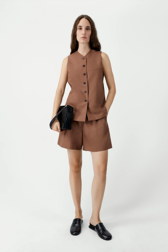 Tailored vest - Clove