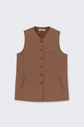 Tailored vest - Clove