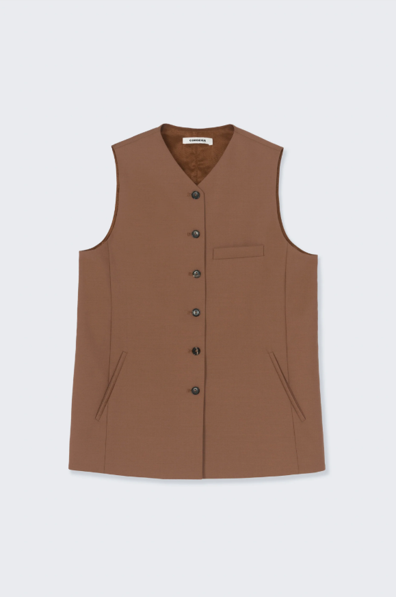 Tailored vest - Clove