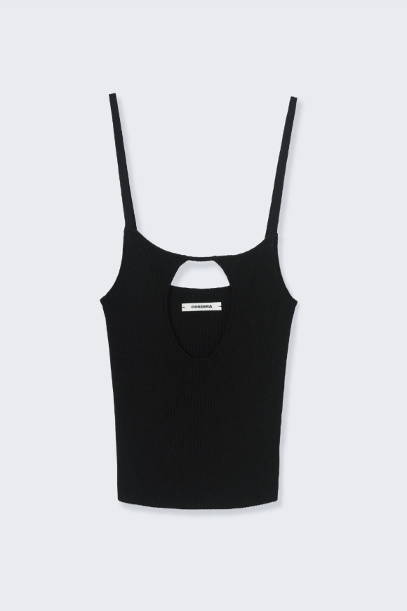 Cut-out top - Black