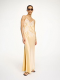 Vera satin maxi dress - vanilla cream