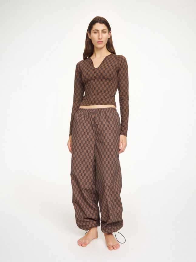 Alban parachute trousers - Dark Mahogany