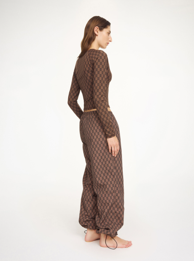 Alban parachute trousers - Dark Mahogany