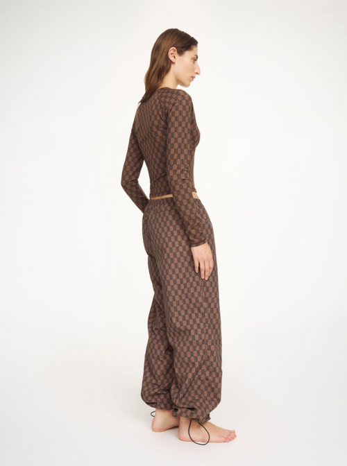Alban parachute trousers - Dark Mahogany