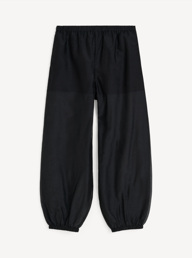 Lumas silk organza trousers - Black