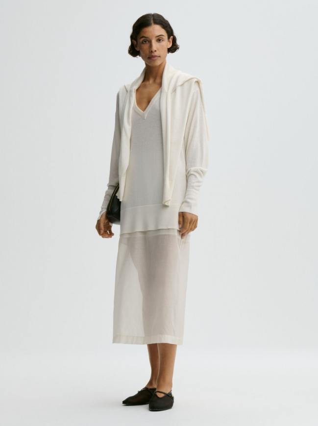 Esta silk organza skirt - Soft White