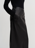 Birdy Leather Skirt - black