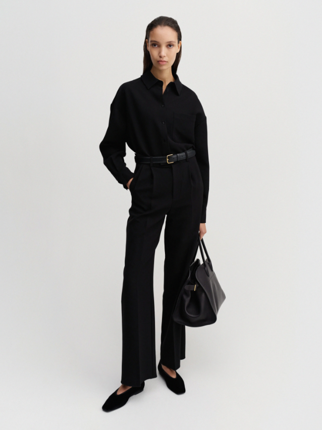Finn Crepe Shirt - black