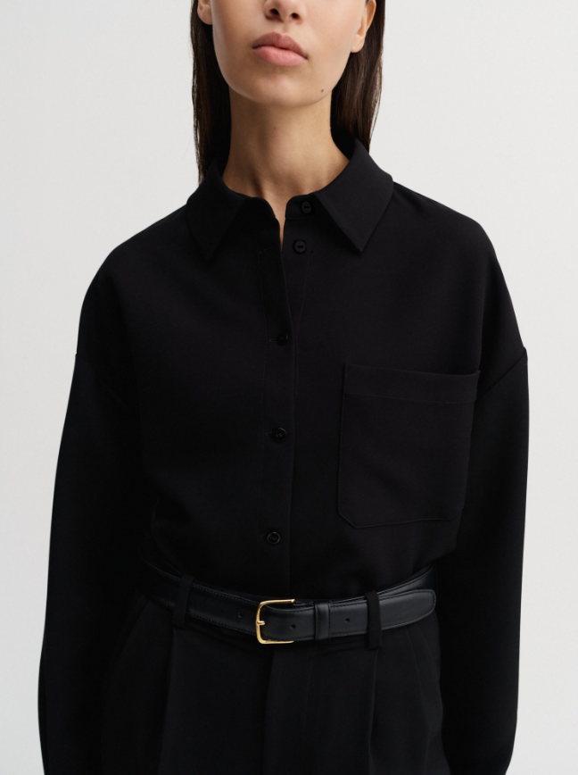 Finn Crepe Shirt - black