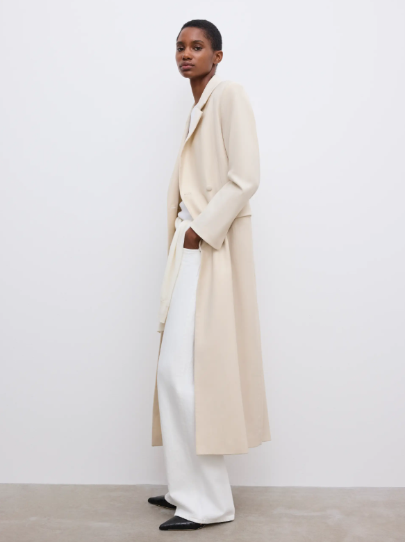 Long tailored blazer - Sand Beige