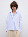Cropped shirt - Light blue
