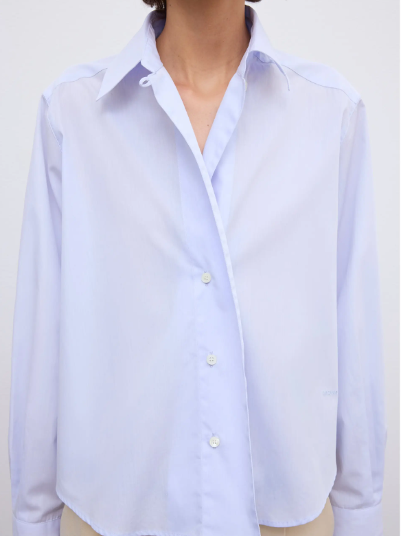 Cropped shirt - Light blue