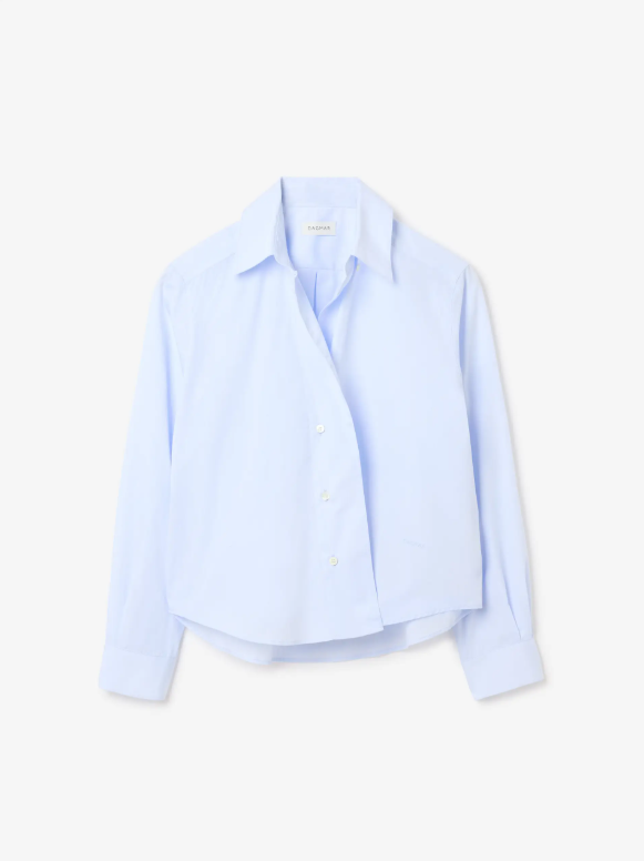 Cropped shirt - Light blue