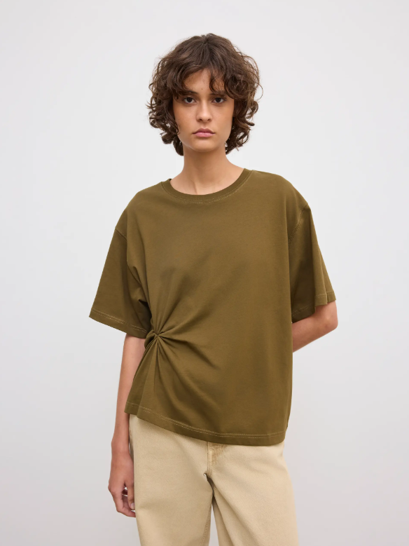 Knot t-shirt - Dark Olive Green