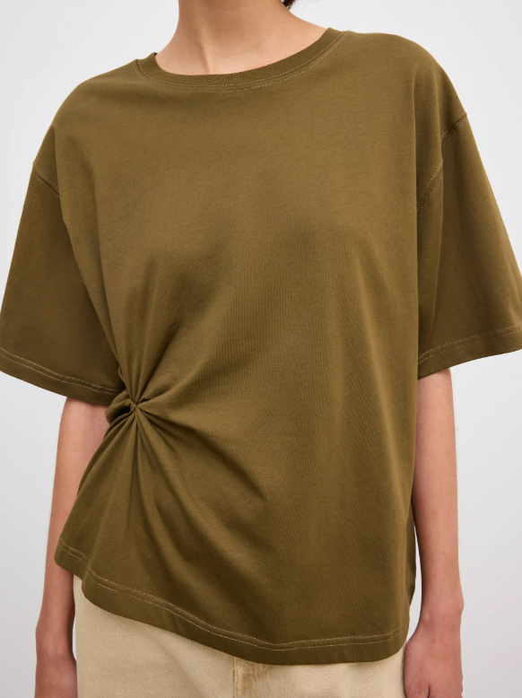 Knot t-shirt - Dark Olive Green