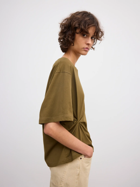 Knot t-shirt - Dark Olive Green