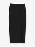 Fitted midi skirt - Black