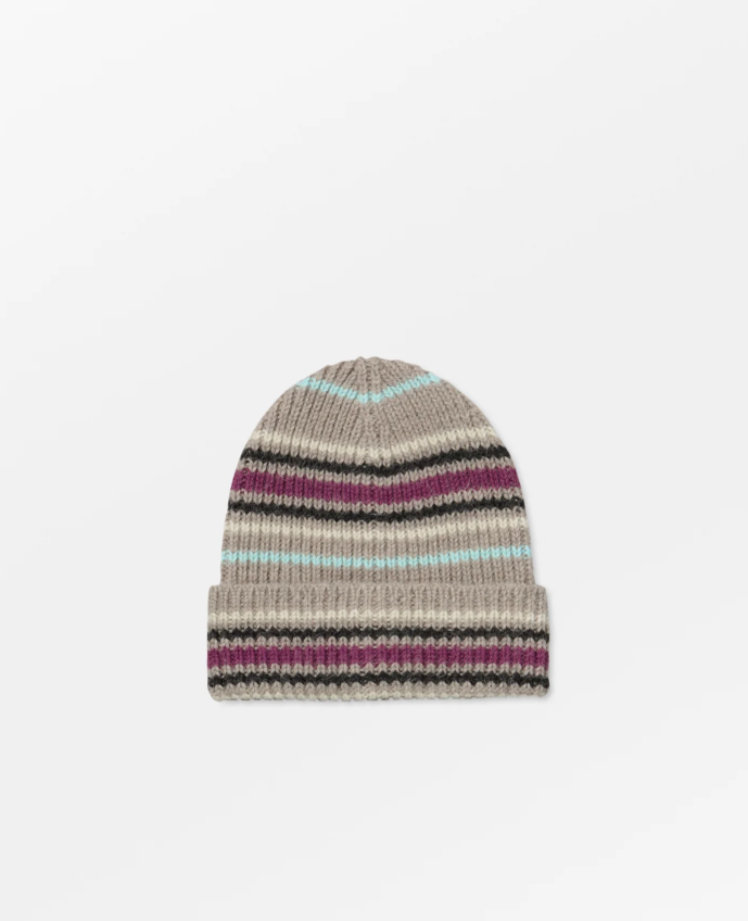 Laura beanie - Brown Melange/multi