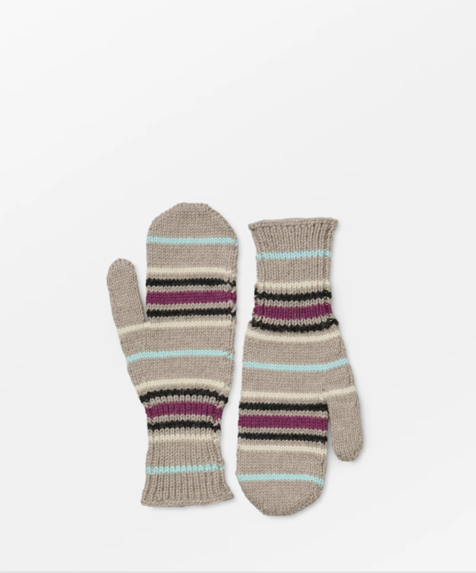 Laura mittens - Brown melange/multi