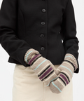 Laura mittens - Brown melange/multi