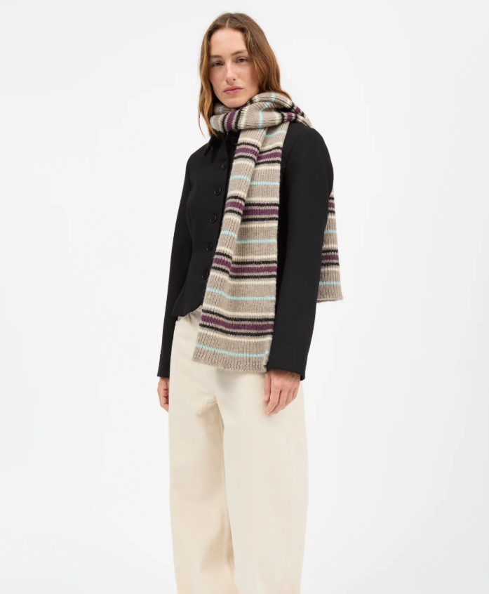 Laura scarf - Brown mélange/Multi