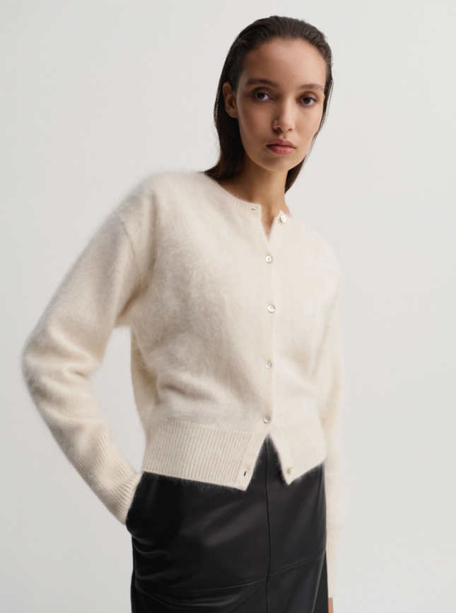 Coco Brushed Cardigan - vanilla