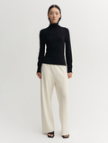 Farra Turtleneck Top - black