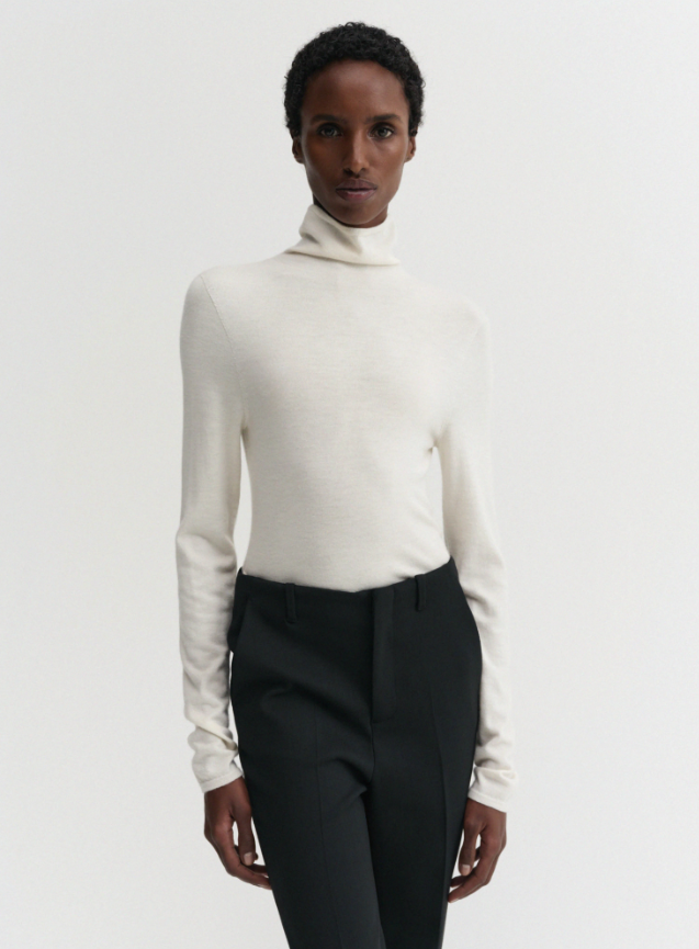 Farra Turtleneck Top - cream