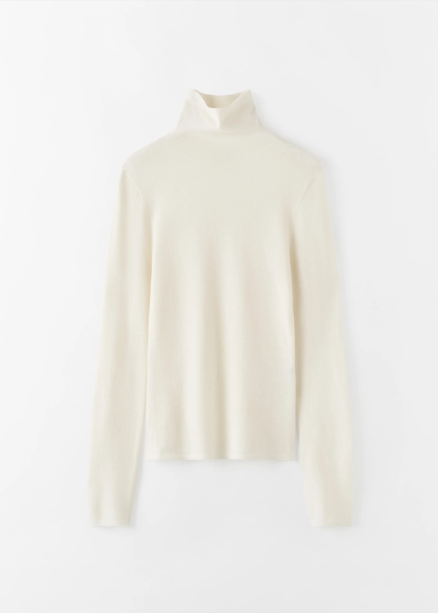 Farra Turtleneck Top - cream