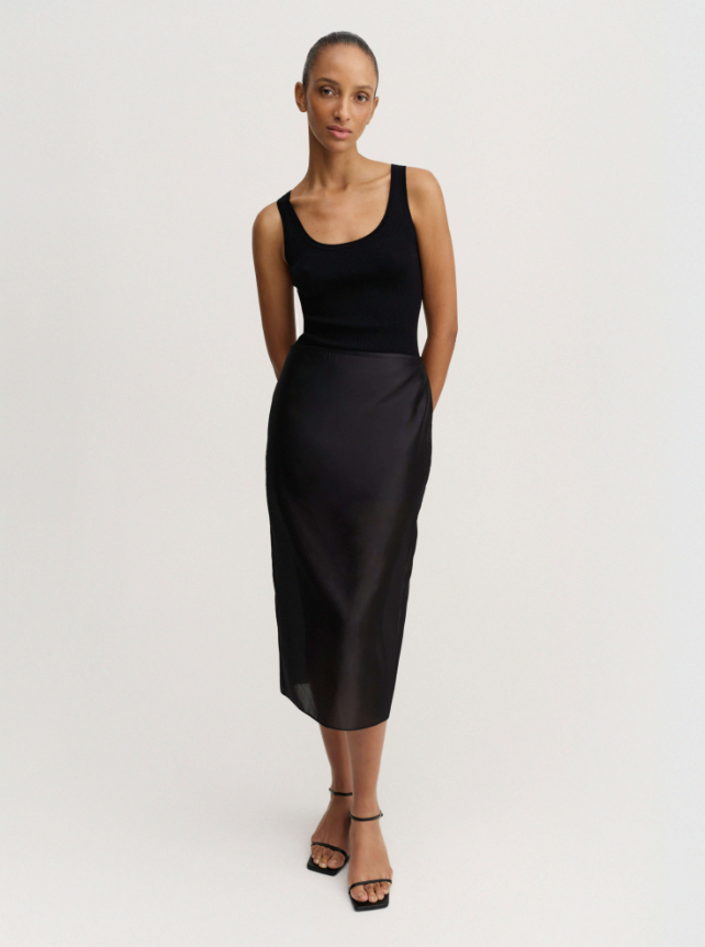 Kiana Organza Skirt - black