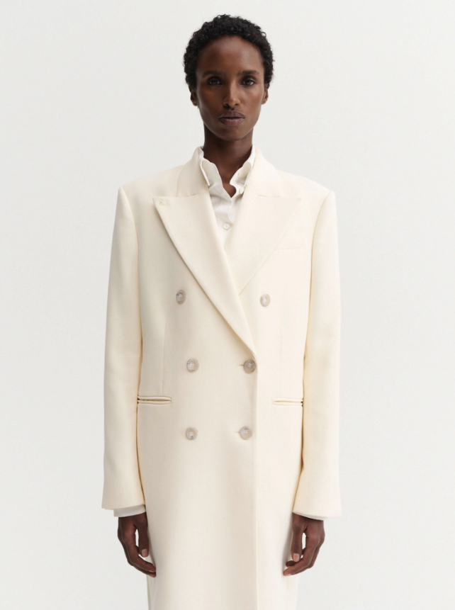 Margot Long Tailored Blazer - vanilla
