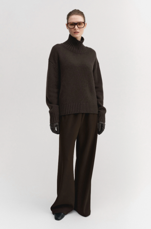 Nola Turtleneck Sweater - chocolate