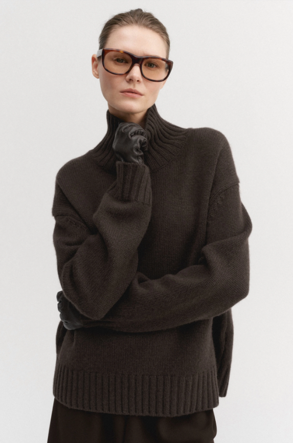 Nola Turtleneck Sweater - chocolate