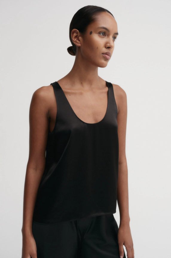 Romy Satin Top - black