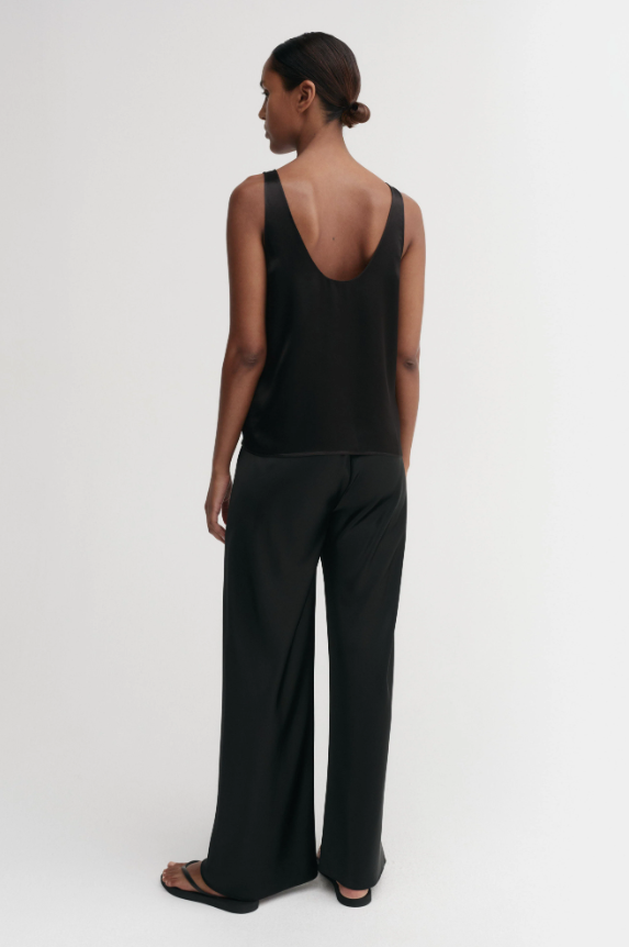 Romy Satin Top - black