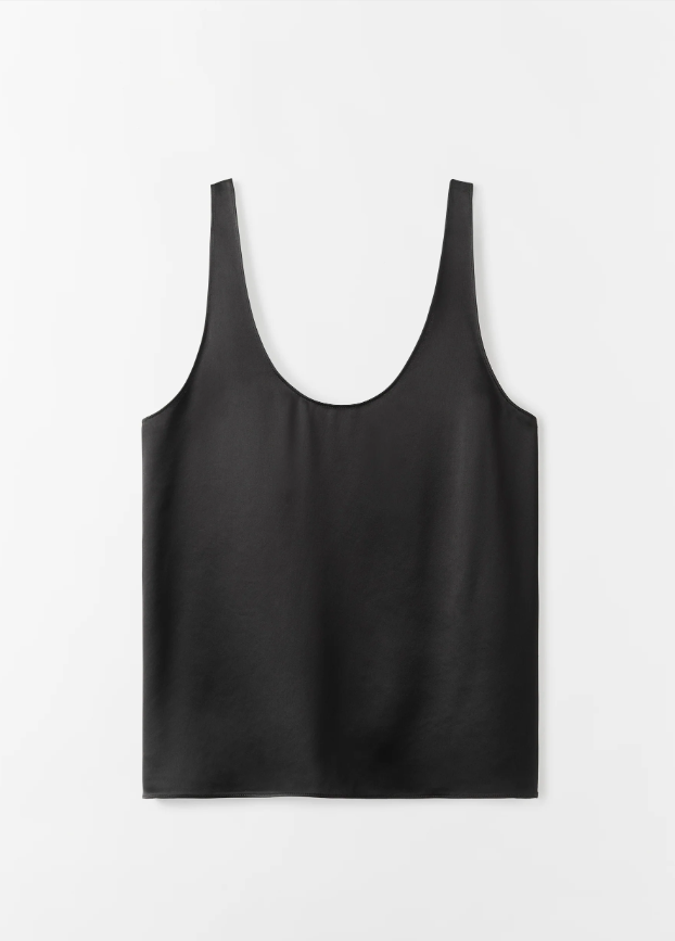 Romy Satin Top - black