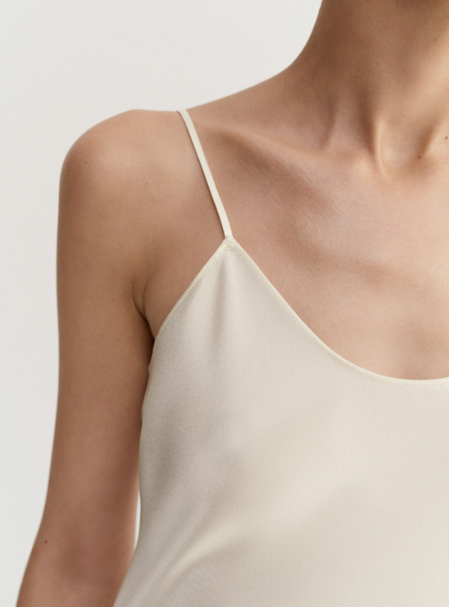 Winona Satin Dress - vanilla