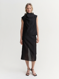 Kiera Organza Top - black