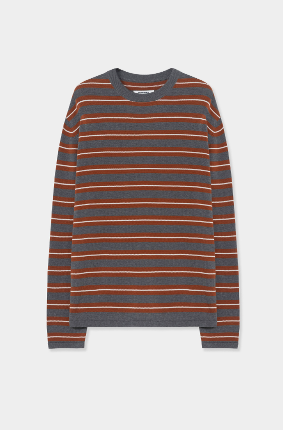 organic cotton striped long sleeve tee