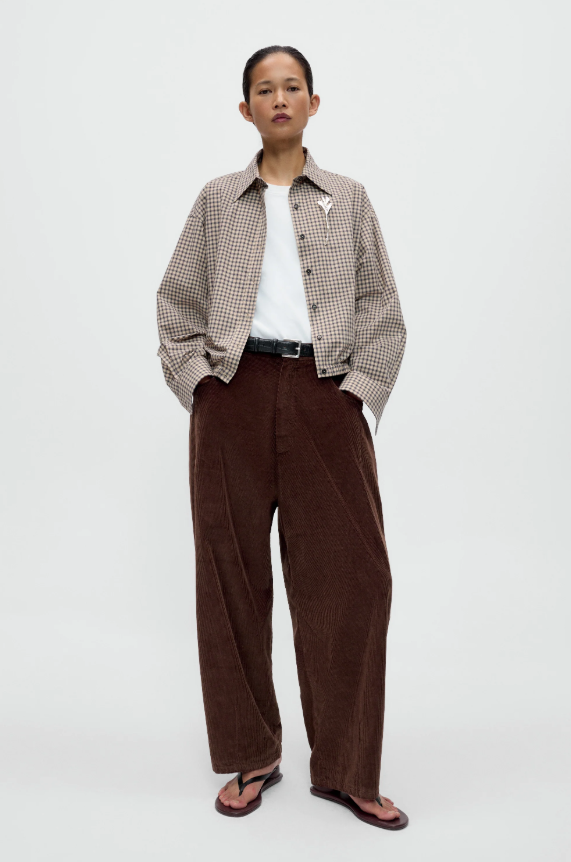 Corduroy baggy pants - Brown