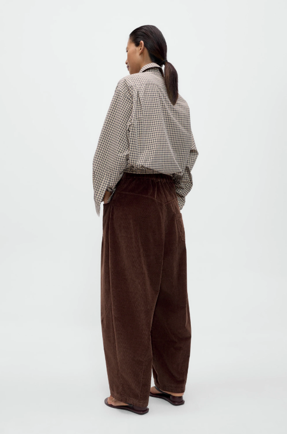 Corduroy baggy pants - Brown