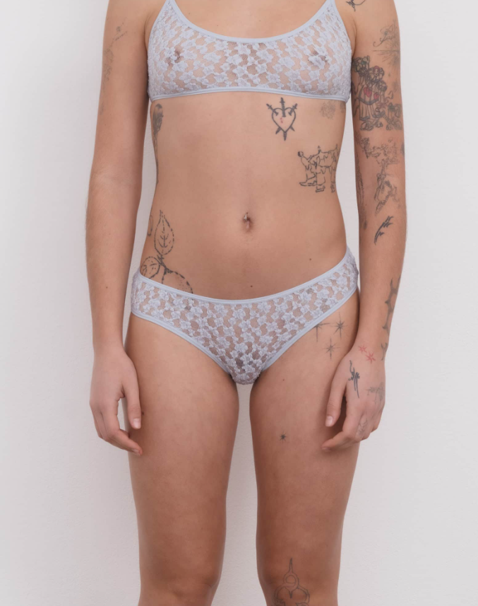 Musial Pants - Organic Cotton Lace - Dona Blue