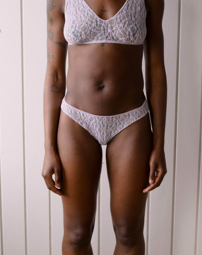Crescent Pants - Organic Cotton Lace - Cylin purple
