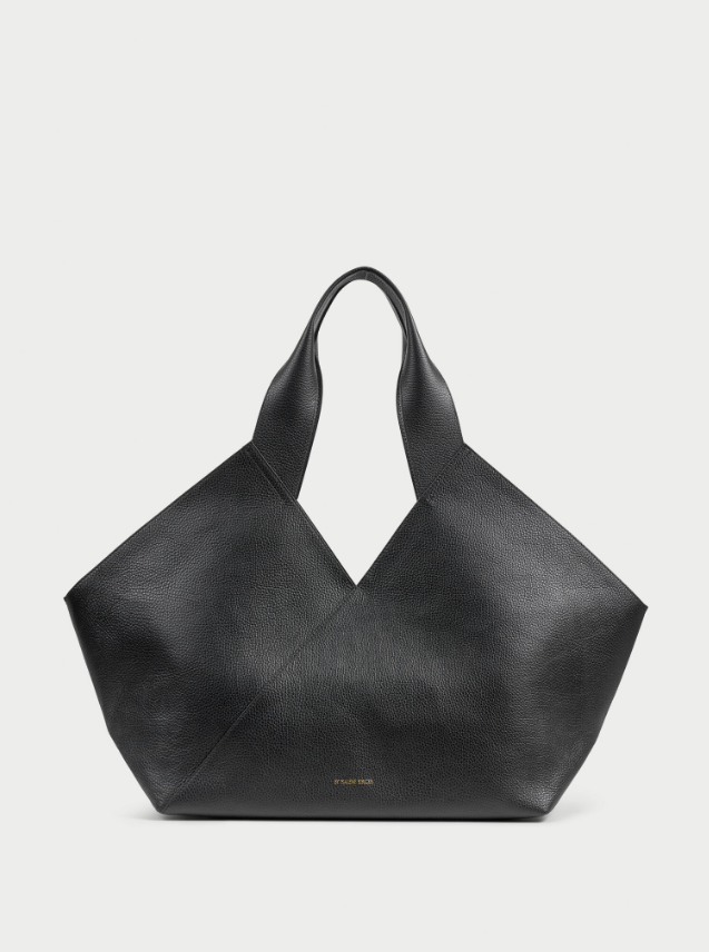 LUCILE leather tote bag - Black