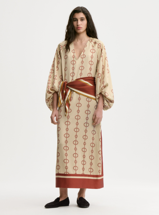Semira maxi dress - Parisian Scarf Print