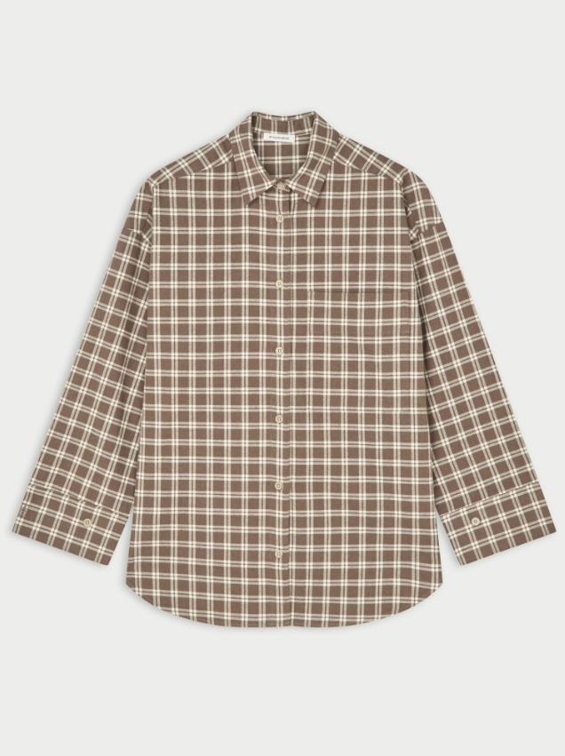 Derris Flannel organic cotton shirt - Fosil