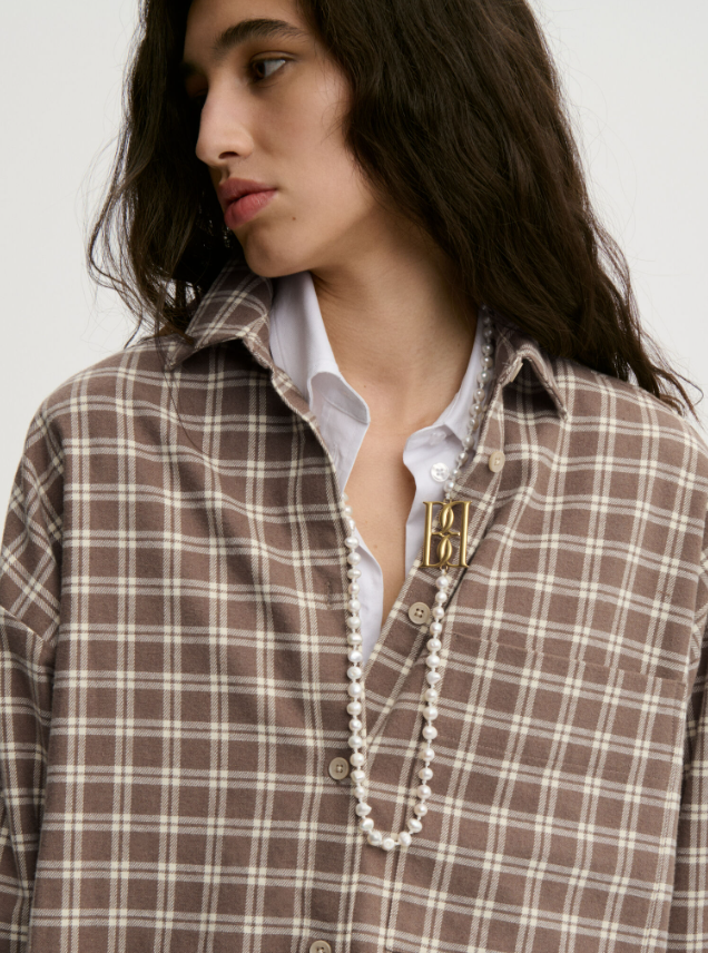 Derris Flannel organic cotton shirt - Fosil