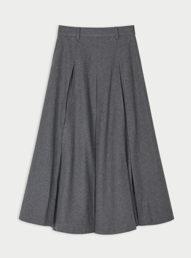 Eden organic cotton maxi skirt - Dark Grey Melange